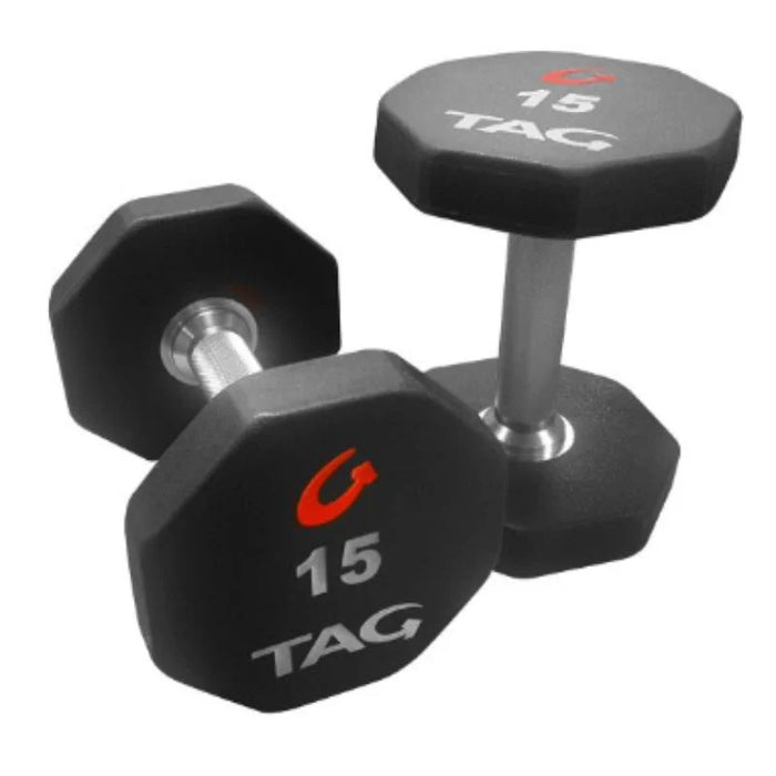 TAG Fitness 8 Sided Ultrathane Dumbbells