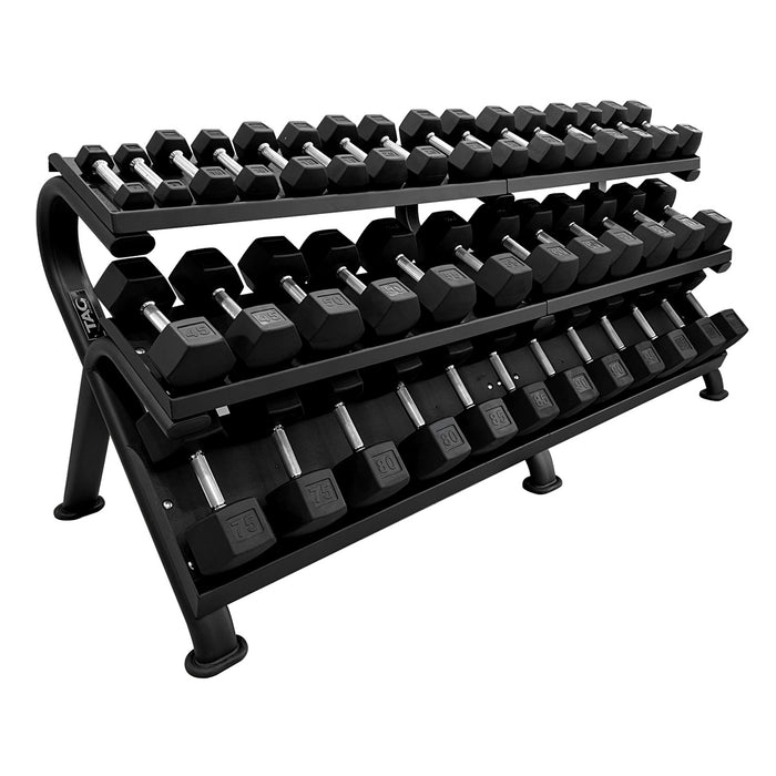 TAG Fitness Hex-Mega Dumbbell Rack - 20 Pairs