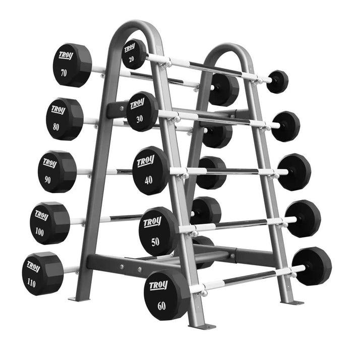 Troy 12- Sided Horizontal Barbell Rack Urethane 20-110lbs.