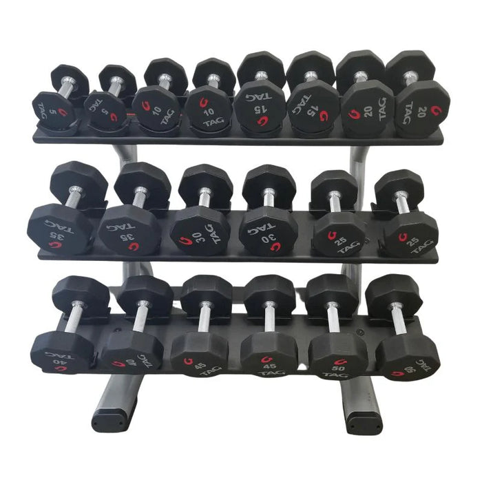 TAG Fitness 8 Sided Ultrathane Dumbbells